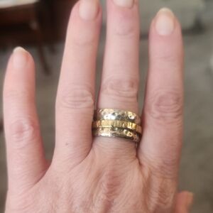 Silpada Two-Tone Hammered Ring